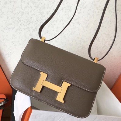 Hermes Constance 24 Handmade Bag In Taupe Epsom Leathe JM1563Lp50