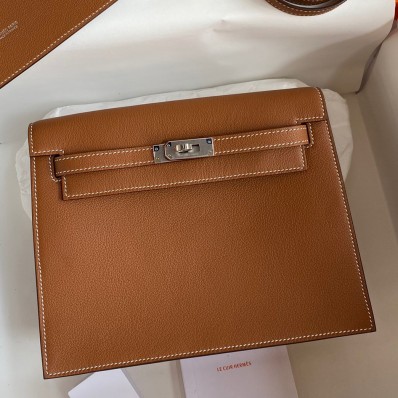 Hermes Kelly Danse II Bag In Gold Evercolor Calfskin JM1656JB13