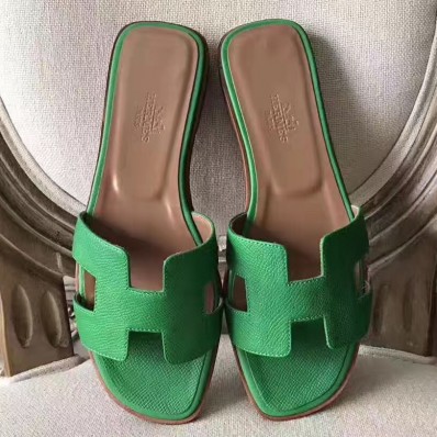 Hermes Oran Sandals In Bamboo Epsom Leather JM1056Jl41