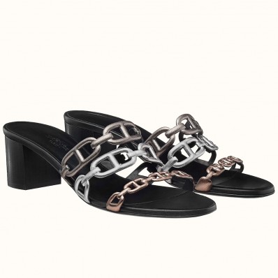 Hot Replica Hermes Tandem Sandals In Gold/Silver Lambskin JM478qd52
