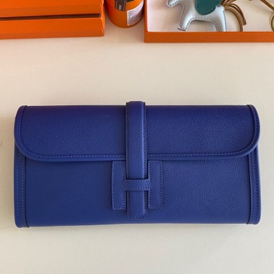 Imitation Hermes Jige Elan 29 Clutch Bag In Blue Electric Epsom Leather JM1411QA81