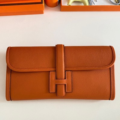 Replica Hermes Jige Elan 29 Clutch Bag In Orange Epsom Leather JM179gn30
