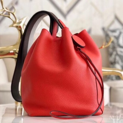 Replica Hermes Licol 17cm Bag In Red Evercolor Calfskin JM1491Ph61