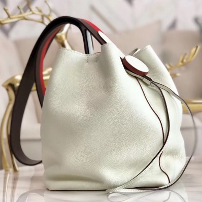 Replica Hermes Licol 17cm Bag In White Evercolor Calfskin JM727iH93