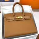 AAA Hermes Birkin 30 Sellier Handmade Bag In Gold Epsom Calfskin JM1753eP47