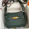 AAA Hermes Jypsiere Mini Handmade Bag In Vert Rousseau Swift Calfskin JM1544xz31