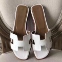 AAAAA Hermes Oran Sandals In White Epsom Leather JM490ot71