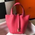 AAAAA Hermes Picotin Lock 18 Bag In Rose Lipstick Clemence Leather JM755ea89