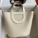 Best Hermes In The Loop 18 Handmade Bag in Craie Clemence Leather JM318YF21