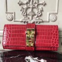 Copy 1:1 Hermes Medor Clutch Bag In Red Crocodile Leather JM1325nF20