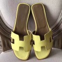 Copy Best Quality Hermes Oran Sandals In Soufre Epsom Leather JM1653cE98