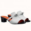 Copy Hermes Candy 40mm Sandals In White Calfskin JM741ex34