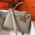 Copy Hermes Kelly 25cm Sellier Bag In Tourterelle Epsom Leather JM1500Lo91