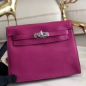 Copy Hermes Kelly Danse Handmade Bag In Rose Purple Swift Leather JM1529tk27
