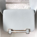 Fake AAA Hermes Geta Handmade Bag In Blue Brume Chevre Mysore Leather JM1338XW34