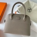 Fake Hermes Bolide 1923 27 Handmade Bag In Gris Asphalt Epsom Calfskin JM731BC48