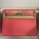 Fake Hermes Kelly Danse II Bag In Rose Lipstick Evercolor Calfskin JM1645kU69