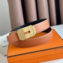 Fake Hermes Neo Reversible Belt 32MM in Gold Clemence Leather JM850Lm57