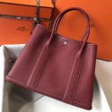 Fashion Hermes Garden Party 36 Bag In Bordeaux Clemence Leather JM919lx86
