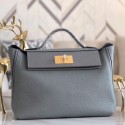 Hermes 24/24 29 Bag In Blue Glacier Clemence Calfskin JM1050Rd78