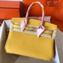 Hermes Birkin 30 Handmade Bag In Yellow Clemence Leather JM1503MV77