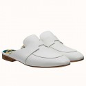 Hermes Catena Mules In White Calfskin JM1243ni51