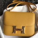Hermes Constance 18 Handmade Bag In Jaune Epsom Leather JM396Up15