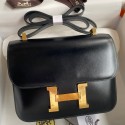 Hermes Constance 24 Handmade Bag In Black Box Calfskin JM906qq80