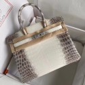 Hermes Diamond Birkin 30cm In Himalaya Niloticus Crocodile Skin JM414tZ32