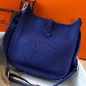 Hermes Evelyne III 29 PM Bag In Blue Electric Clemence Leather JM804zp53
