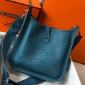 Hermes Evelyne III 29 PM Bag In Blue Jean Clemence Leather JM1219Nl93