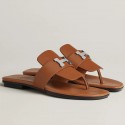 Hermes Galerie Sandals In Brown Calfskin JM2073ot89