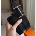 Hermes H d'Ancre Reversible Belt In Black/White Epsom Leather JM1982vA83
