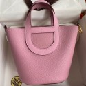 Hermes In The Loop 18 Handmade Bag in Mauve Sylvestre Clemence Leather JM434Np64