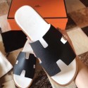 Hermes Izmir Sandals In Black Epsom Leather JM1816aC46