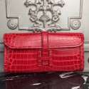 Hermes Jige Elan 29 Clutch In Red Crocodile Leather JM474rf73