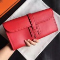 Hermes Jige Elan 29 Clutch In Red Swift Calfskin JM109AM45