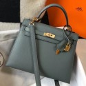 Hermes Kelly 25cm Sellier Bag In Vert Amande Epsom Leather JM167Pg26