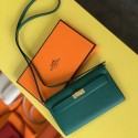 Hermes Kelly Classique To Go Wallet In Malachite Epsom Calfskin JM582CD19