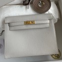 Hermes Kelly Danse II Bag In Pearl Grey Evercolor Calfskin JM185tu77