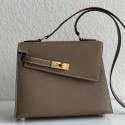 Hermes Kelly En Desordre 20 Handmade Bag In Taupe Epsom Calfskin JM1278Mw52