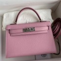 Hermes Kelly Mini II Sellier Handmade Bag In Mauve Sylvestre Epsom Calfskin JM845Xw85