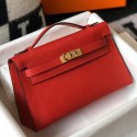 Hermes Kelly Pochette Bag In Red Epsom Leather JM90sf78