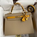 Hermes Kelly Sellier 28 Bicolor Bag in Trench and Yellow Epsom Calfskin JM1402Hv51