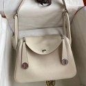 Hermes Lindy 26 Handmade Bag In Craie Clemence Leather JM856yK94