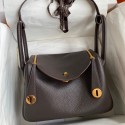 Hermes Lindy 26 Handmade Bag In Ebene Clemence Leather JM579OG45