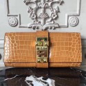 Hermes Medor Clutch Bag In Camarel Crocodile Leather JM696QX19