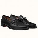 Hermes Men's Sydney Loafers In Black Calfskin JM1072xh67