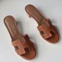 Hermes Oasis Sandals In Gold Swift Leather JM877OG45