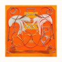 Hermes Orange Projets Carres Shawl 140 JM128bT70